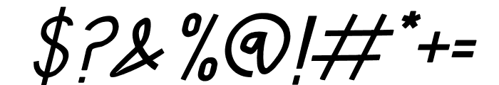 Moonees Italic Font OTHER CHARS
