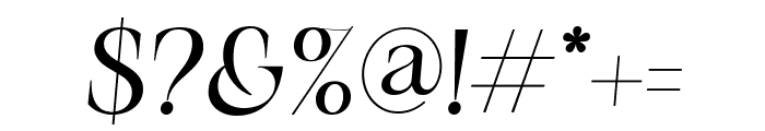 Morisonk Italic Font OTHER CHARS