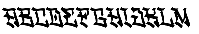 Mosherc-Slant Font UPPERCASE
