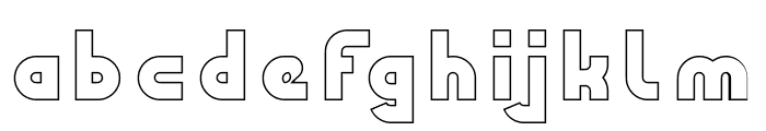 Most Famous-Hollow Font LOWERCASE
