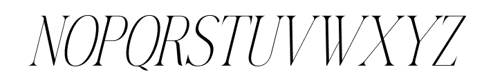 Mostlight Italic Font UPPERCASE