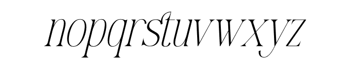 Mostlight Italic Font LOWERCASE