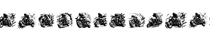 Motorbike Monogram Font UPPERCASE