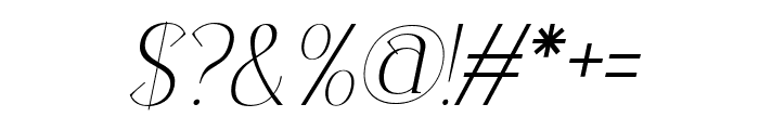 Mouncella Italic Font OTHER CHARS