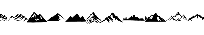 Mountains Bundle Font LOWERCASE