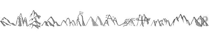 Mountains Set Font UPPERCASE