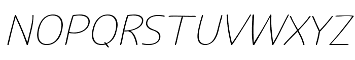 Mousseline Pro Thin Italic Font UPPERCASE