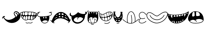 Mouth and Teeth Font UPPERCASE