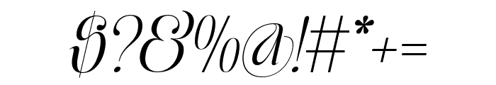 Moxtas Light Italic Font OTHER CHARS