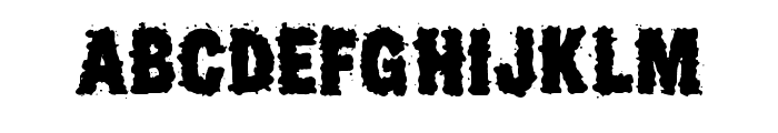 Muddy Splatter By Squee Regular Font UPPERCASE