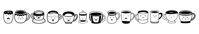 Mug Coffee Dingbats Font UPPERCASE