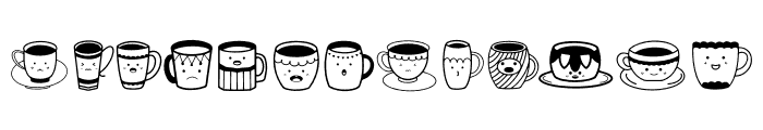 Mug Coffee Dingbats Font LOWERCASE