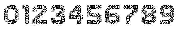 MultiType Glitch QR Code Font OTHER CHARS