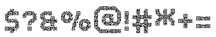 MultiType Glitch QR Code Font OTHER CHARS