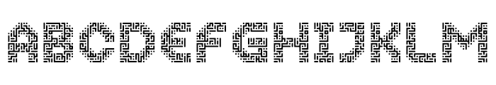 MultiType Maze Square Kufic Font UPPERCASE