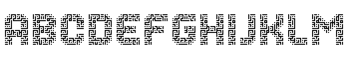 MultiType Maze Square Kufic Font LOWERCASE