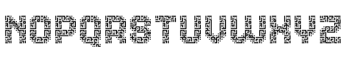 MultiType Maze Square Kufic Font LOWERCASE