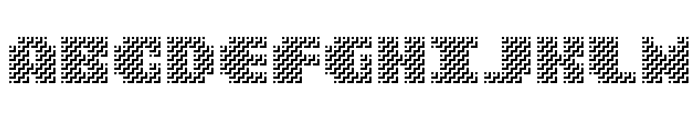 MultiType Maze Stairs Display Font LOWERCASE