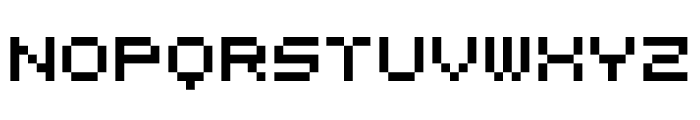 MultiType Pixel Display Font LOWERCASE