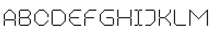 MultiType Pixel Regular Thin Font UPPERCASE