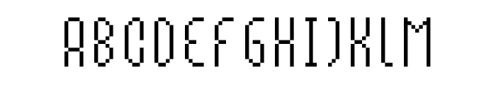 MultiType Pixel Slender SC Font UPPERCASE