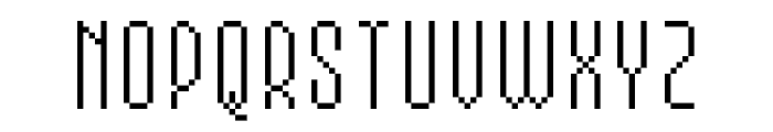 MultiType Pixel Slender Font UPPERCASE