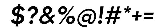 Munika Semibold Italic Font OTHER CHARS