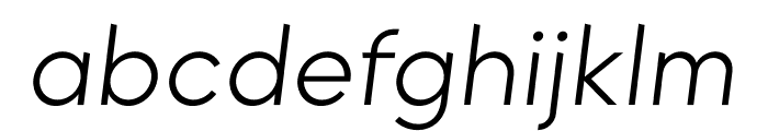 Munika Semilight Italic Font LOWERCASE