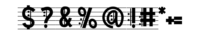 Music Note Five Font OTHER CHARS
