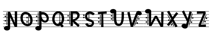 Music Note Five Font UPPERCASE