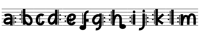 Music Note Five Font LOWERCASE