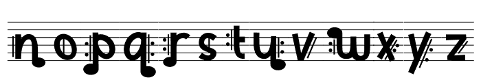Music Note Five Font LOWERCASE