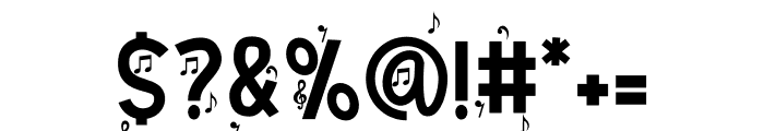 Music Note Six Font OTHER CHARS