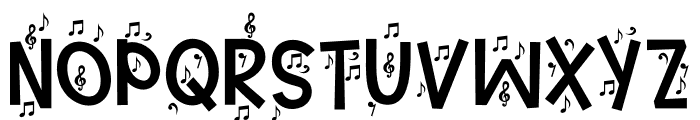 Music Note Six Font UPPERCASE