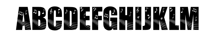 Music Notes Font UPPERCASE