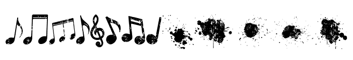 Music Splash Font LOWERCASE