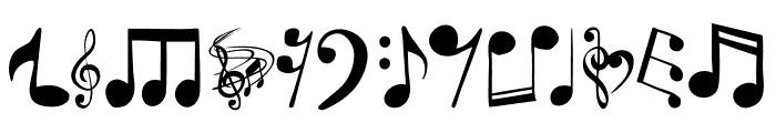 Musical Notes Font UPPERCASE