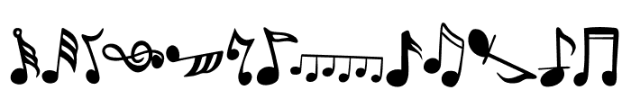 Musical Notes Font UPPERCASE