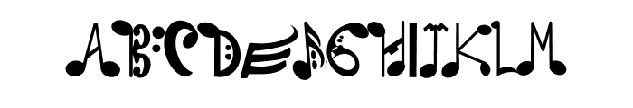 Musical notation Font UPPERCASE