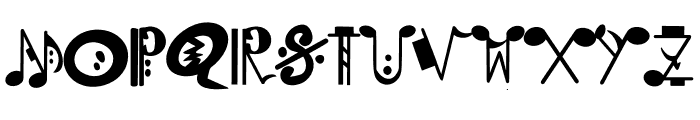 Musical notation Font UPPERCASE