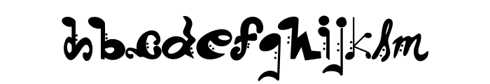 Musical notation Font LOWERCASE