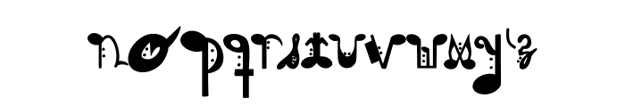 Musical notation Font LOWERCASE