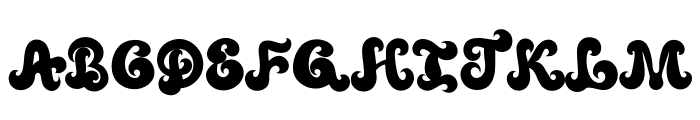 Mustache bar Regular Font UPPERCASE