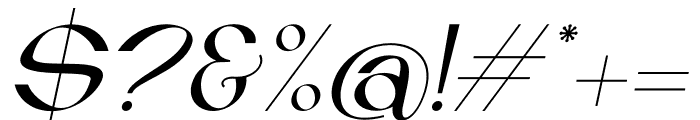 Musthyka Italic Font OTHER CHARS