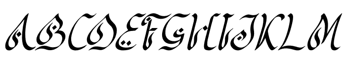 Mutafa'il Italic Font UPPERCASE