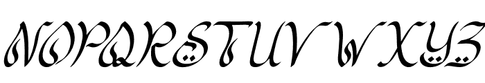 Mutafa'il Italic Font UPPERCASE