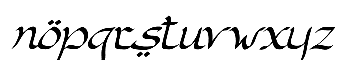 Mutafa'il Italic Font LOWERCASE