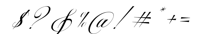 Mutiara Calligraphy Italic Font OTHER CHARS