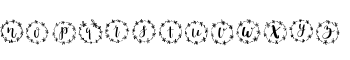My Floral Regular Font LOWERCASE