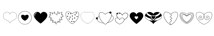 My Heart Dingbats Font UPPERCASE